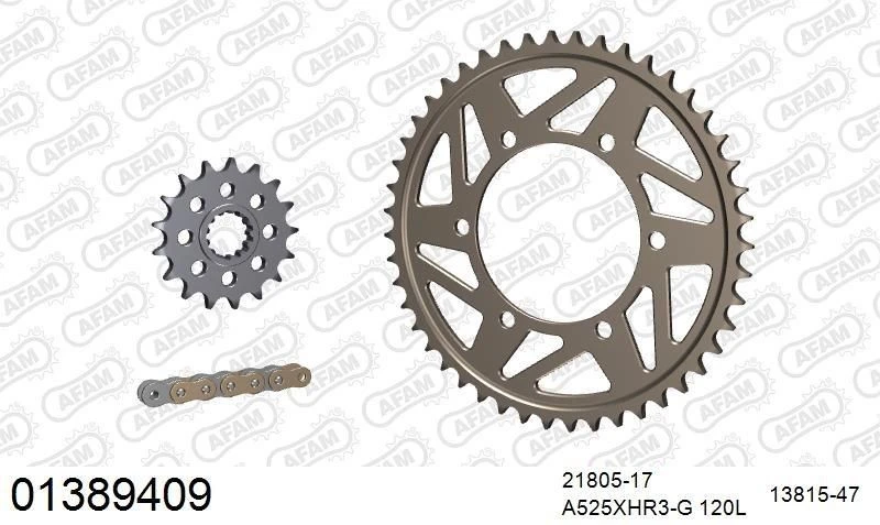 AFAM Kettingset - Aluminium Racing 2 AFAM Kettingset - Aluminium Racing - Afbeelding 2