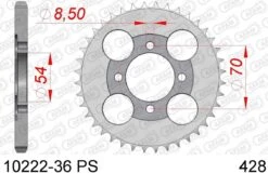 AFAM Tandwiel Achterzijde Staal 36T PS - 428