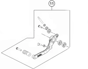 KTM/Husqvarna Remhendel Pedaal DUKE'94 58303060051 1 KTM/Husqvarna Remhendel Pedaal DUKE'94 58303060051