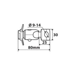 OptiLine Opti Spiegel Bevestiging -Motorfiets Delen Winkel 90438 D 02 6626