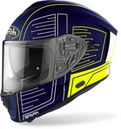 Airoh Spark Cyrcuit Motorhelm -Motorfiets Delen Winkel airoh spark cyrcuit blauw b5d8