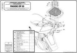 GIVI SR52 Topkofferhouder Monokey Piaggio Zip 50