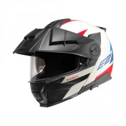 Schuberth E2 Defender Motorhelm -Motorfiets Delen Winkel schuberth e2 defender wit rood blauw 7298