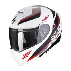 Scorpion Exo-930 Navig Motorhelm -Motorfiets Delen Winkel scorpion exo 930 navig wit rood 6752