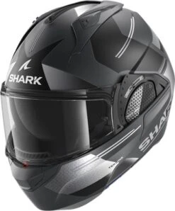 Shark Evo GT Tekline Motorhelm -Motorfiets Delen Winkel shark evo gt tekline zwart grijs 4a16